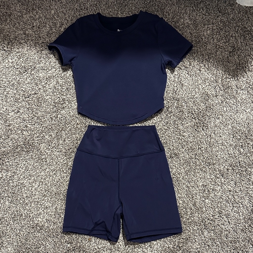 Navy Blue Buffbunny Activewear Set